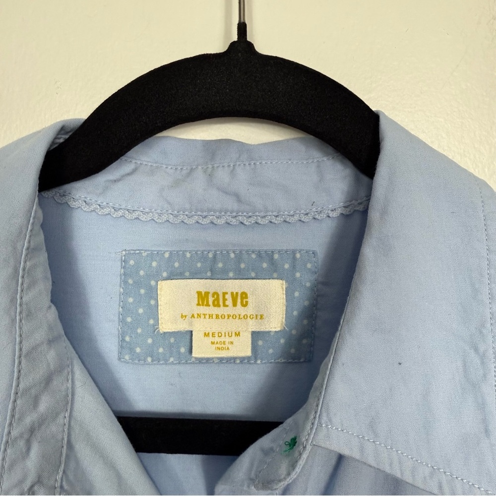 The Bennet Buttondown Shirt by Maeve Colorblock Edition Size Medium - Picture 4 of 7